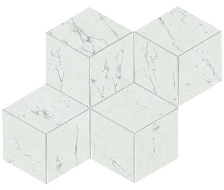 Мозаика Marvel Carrara Pure Mosaico Esag. Lapp. (30x35) AS2J