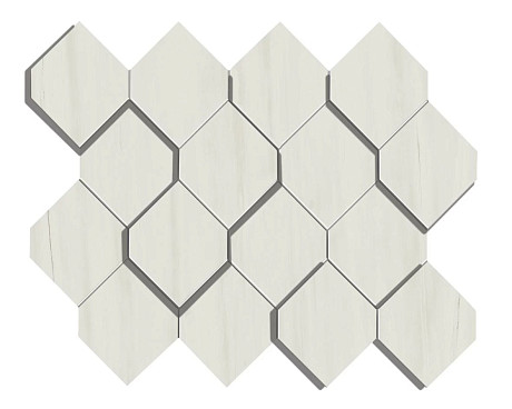 Мозаика Marvel Bianco Dol. Mosaico Esagono 3D (28.2X35.3) AS36
