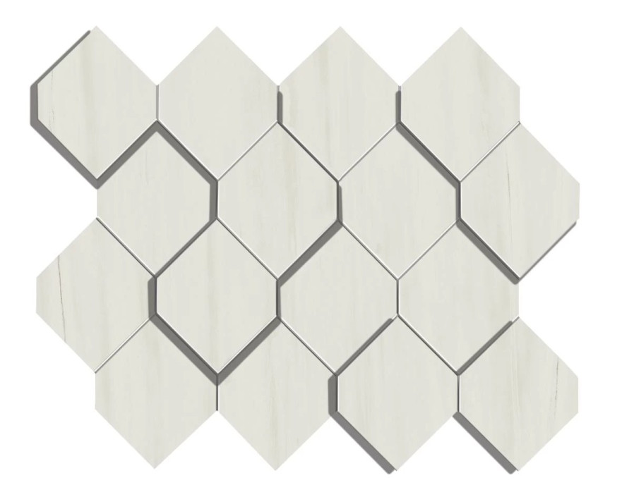 Marvel Bianco Dol. Mosaico Esagono 3D AS36 AS36