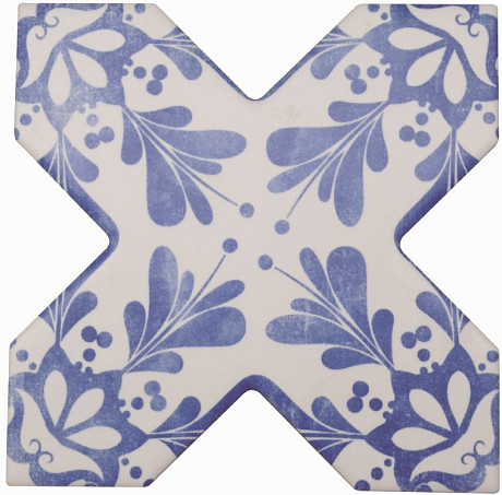 Керамогранит BECOLORS CROSSDEC. STENCIL ELECTRIC BLUE (13.25x13.25) CV67391