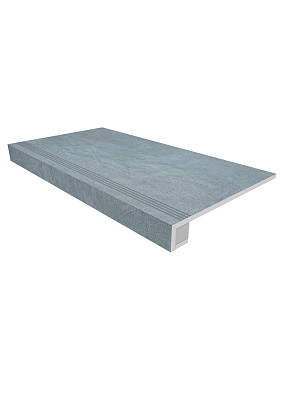 Комплект (Ступень SR02 (33x120) непол. (прямоугол. бортик) с насечками + подступенок (14,5x120)