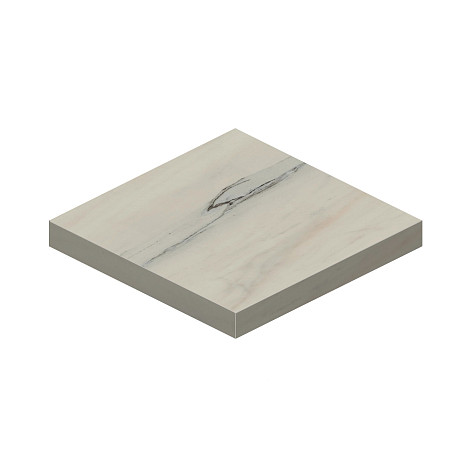 Ступень Marvel Bianco F. Scalino Ang. Sx Lapp. (37.5x37.5) APAG