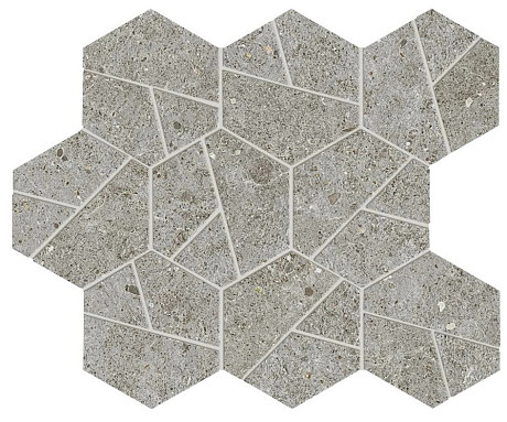 Мозаика Boost Stone Grey Mosaico Hex (25x28.5) A7CZ
