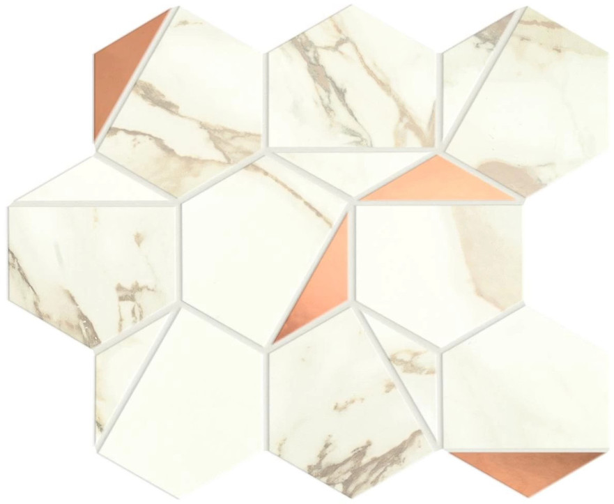 Marvel Calacatta Imperiale Gold Hex  Shiny A4WW A4WW