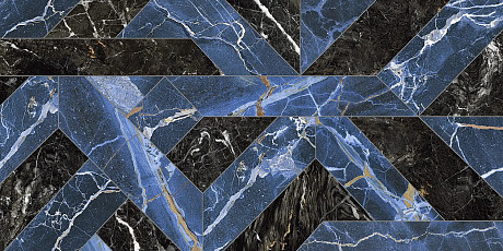 Керамогранит Rhapsody Outline blue levigato rettificato 118716 (60x120)