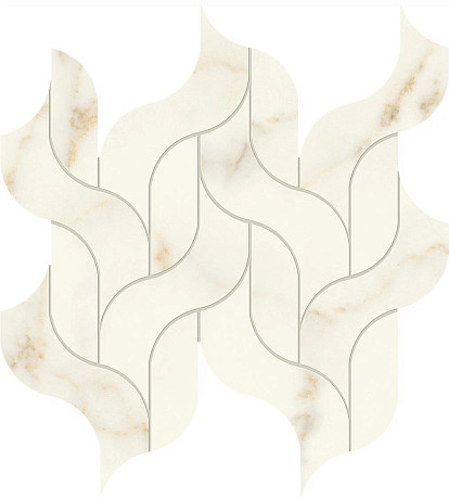 Мозаика Marvel Calacatta Apuano Mosaico Waterfall Lappato (27.7x30.5) AF8R