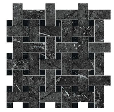 Мозаика Marvel Grigio Intenso Basket Weave Matt (30.5x30.5) AOVK