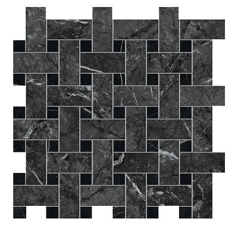 Мозаика Marvel Grigio Intenso Basket Weave Matt (30.5x30.5) AOVK