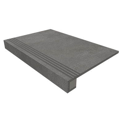 Комплект (Ступень TE03 (33x120) непол. (прямоугол. бортик) с насечками + подступенок (14,5x120)