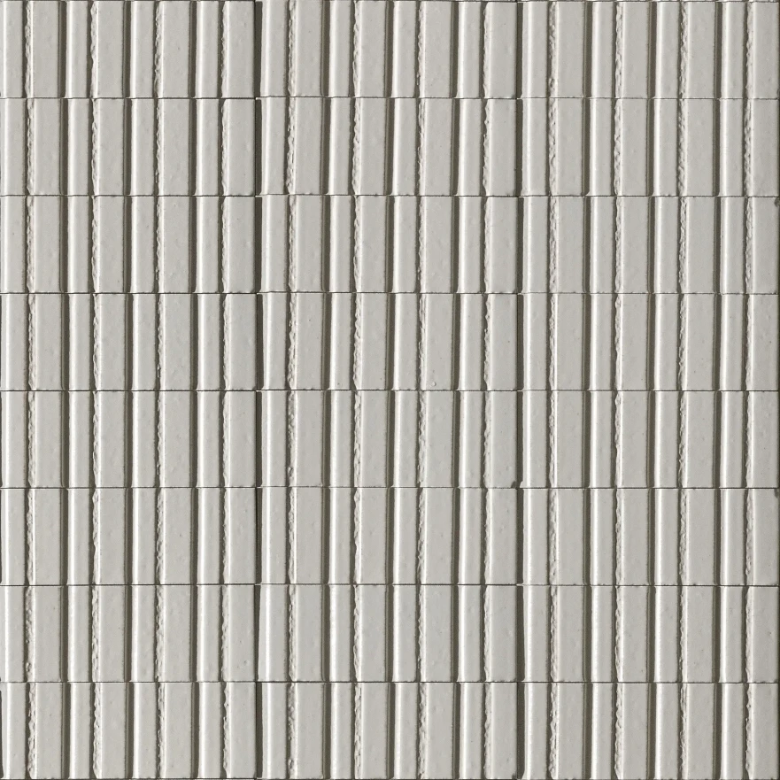 Керамогранит RAEL Glacé Struttura 3D Rayé Bianco Glossy 7,5x20 RAEL