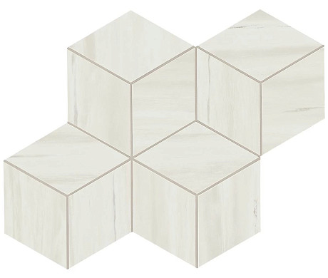 Мозаика Marvel Bianco Dolomite Mosaico Esag. Lapp. (30x35) AS2G