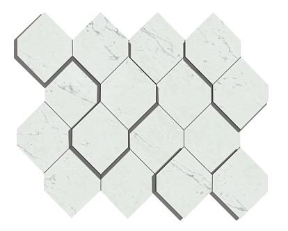Мозаика Marvel Carrara Pure Mosaico Esagono 3D