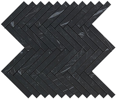 Мозаика Marvel Nero Marquina Herringbone Wall (30x30.5) 9SHN