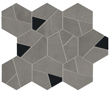 Мозаика Boost Smoke Mosaico Hex Black (25x28.5) AN69
