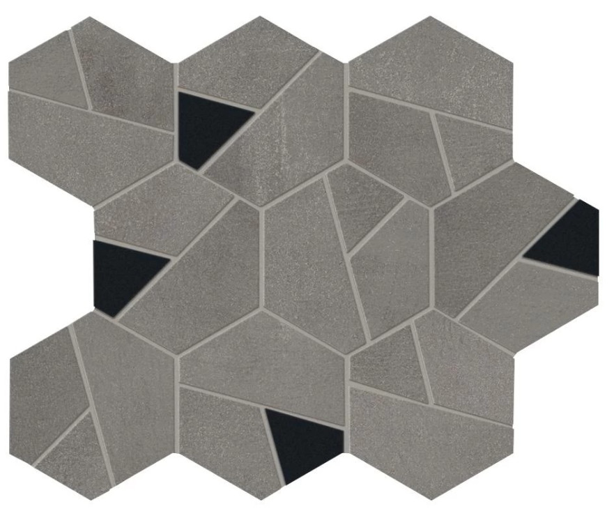 Мозаика Boost Smoke Mosaico Hex Black (25x28.5) AN69 AN69