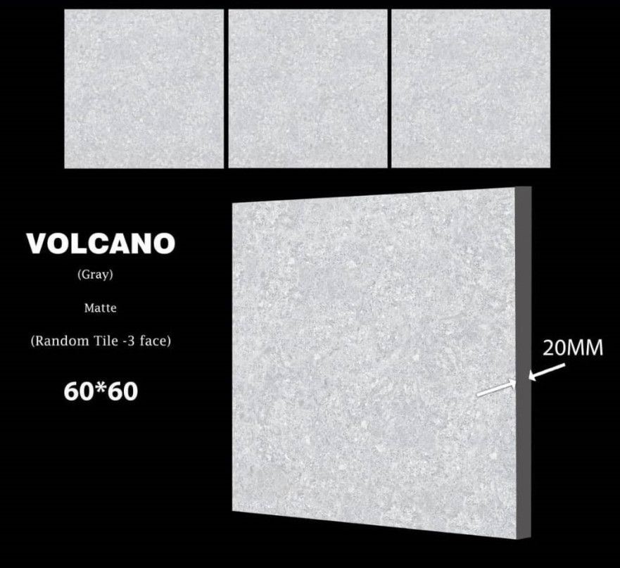 Керамогранит Volcano Grey (60х60), 20мм IRN000043