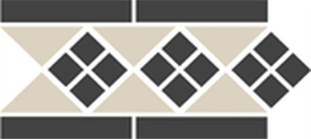Бордюр Border LISBON 1 Strip (28,1х15,1) Black/White V-LISBON1-B1/1C