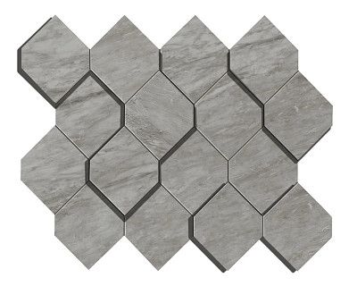 Мозаика Marvel Bardiglio Grey Mosaico Esagono 3D (28.2X35.3) AS39