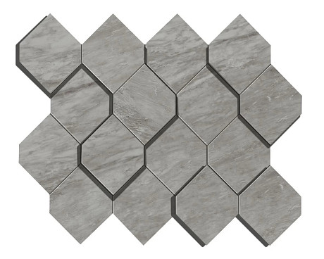 Мозаика Marvel Bardiglio Grey Mosaico Esagono 3D (28.2X35.3) AS39