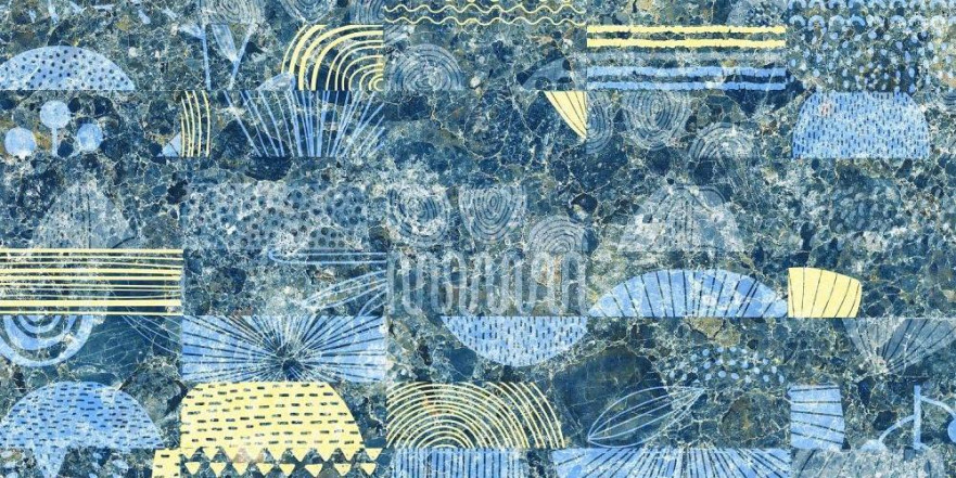 Керамогранит ROCKSTONE AZURE DÉCOR NEBULA SERIES (х) (60x120) BZ75841 BZ75841