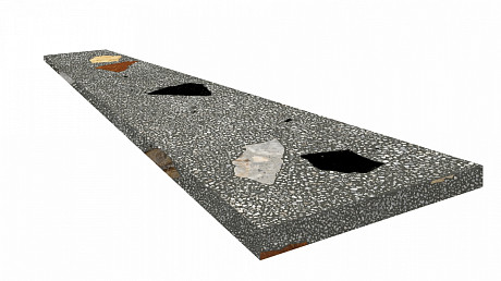 Ступень угловая правая Палладио блэк 620070002372 (33x120)