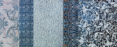 Декор Sh05db Shine Batik Turchese Decoro B (24х59)