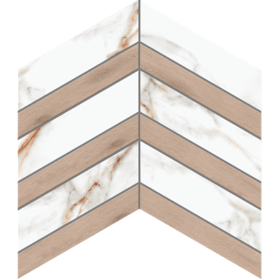 Мозаика SM03/SI01 Chevron (37,5x29x10) непол.