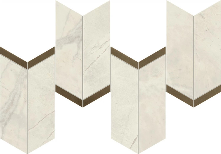 Marvel Calacatta Perla Mosaico Chevron Lappato AF8Y AF8Y