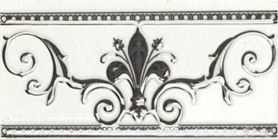 Бордюр CENEFA NOBLESSE BLANCO SILVER (10x20) S001224