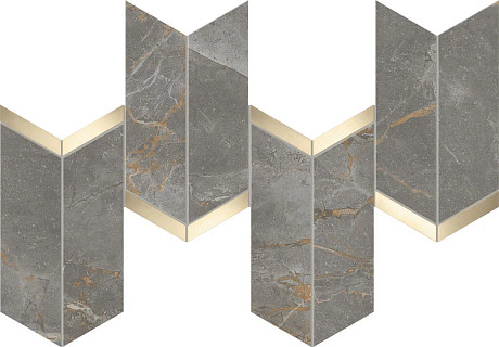 Мозаика Marvel Fior di Bosco Mosaico Chevron Lappato (19.2x46.3) AF9A